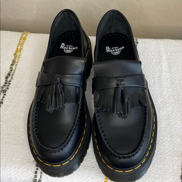 Dr. Martens Black Chunky Tassel Loafers - Picture 2 of 5
